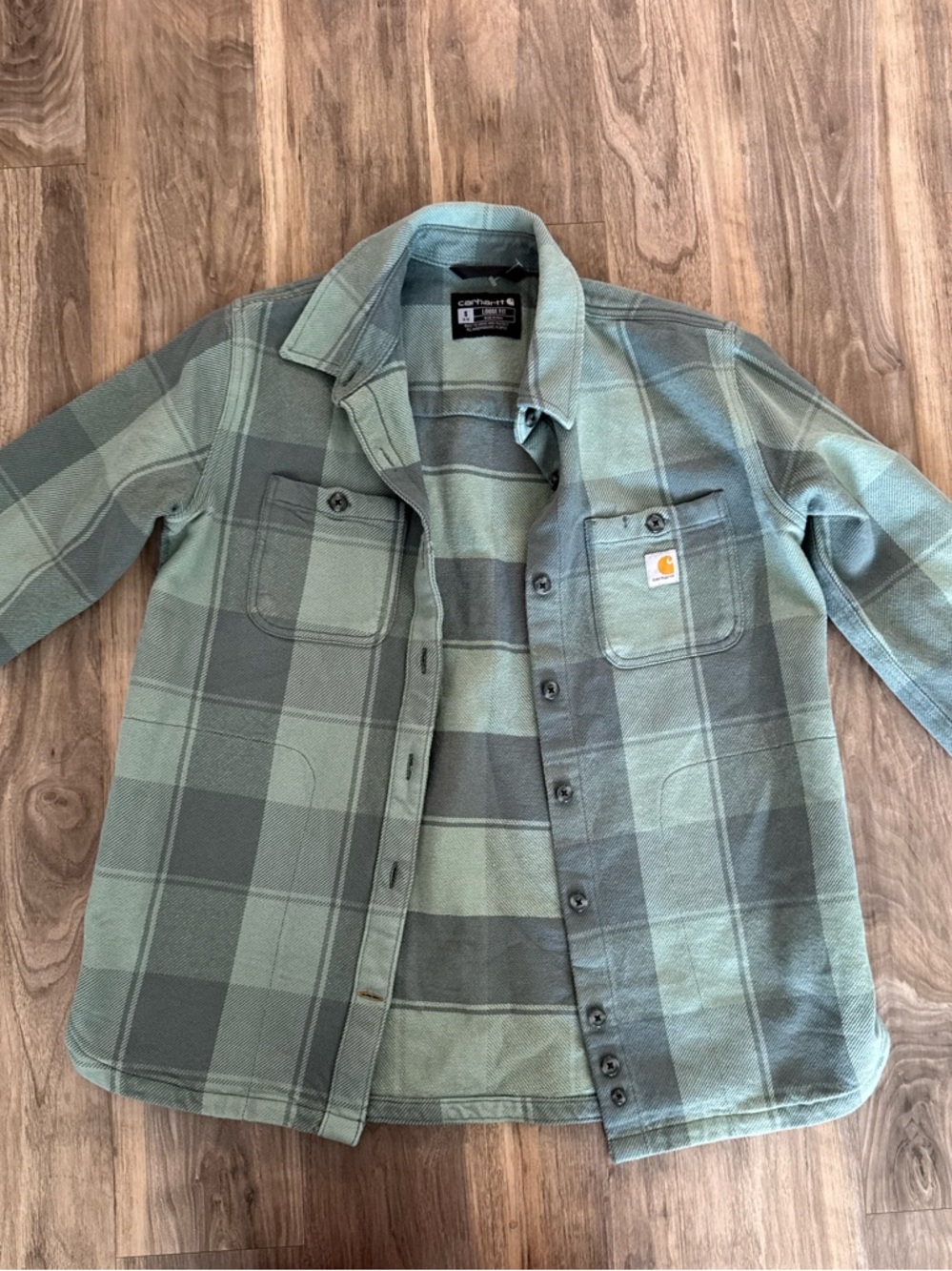Carhartt Green Flannel - Loose Fit
